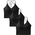 thumbnail image 1 of Sujetador deportivo con aros y tirantes finos para mujer, sin aros, push up, 1 of 4