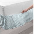 thumbnail image 2 of Vintage Blue Bed Skirt, Circles with Inner Dots and Spots in a Symmetrical Order on White, Elastic Bedskirt Dust Ruffle Wrap Around for Bedding Decor, 4 Sizes, Baby Blue and White, by Ambesonne, 2 of 2