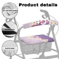 thumbnail image 5 of HELLHERO Scarf Flowers Walker Rollator Seat Back Cover Rollator Seat Cover Dust Proof for Seniors Washable Waterproof for Easy Fit for Seniors Adult, 5 of 7