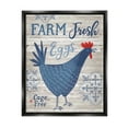 thumbnail image 2 of Stupell Industries Farm Fresh Eggs Blue Rustic Chicken Planked Pattern Graphic Art Luster Gray Floating Framed Canvas Print Wall Art, Design by Nina Seven, 2 of 5