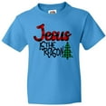 thumbnail image 3 of Inktastic Christmas Jesus is the Reason with Green Plaid Tree Youth T-Shirt, 3 of 5