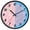 Pink Palm Leaf, variant on Dailycode Night Light Wall Clock Glow in The Dark 12 inch Battery Operated Silent Luminous Clocks, Slate Grey Dense Palm Leaf