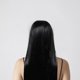 thumbnail image 4 of Peluca de pelo sintético largo, negro, liso, con raya al medio, para mujer, para cosplay, fiesta de Halloween, 16 pulgadas, 4 of 7