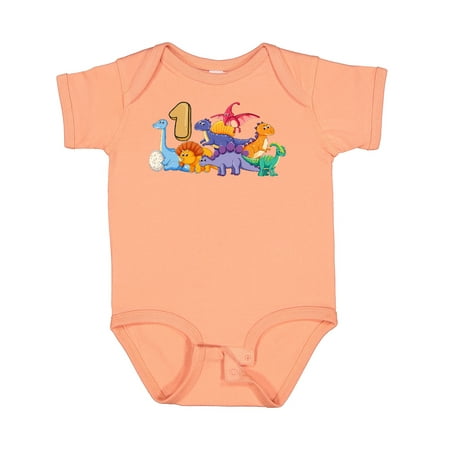

Inktastic 1st Birthday Dinosaurs Gift Baby Boy or Baby Girl Bodysuit