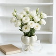 thumbnail image 4 of Unique Ceramic Decorative Vase Small Cube Style 10cm Home Wedding Table Decor Accent Gift For Living Room Bedroom Dining Stylish Minimalist Display For Fresh Or Faux Flowers Compact Shelf Accent, 4 of 6