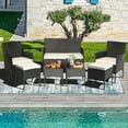 thumbnail image 1 of Gymax 7PCS Outdoor Wicker Sofa Set Patio Rattan Sofa Set w/ Coffee Tables & Ottomans, 1 of 10