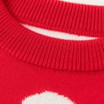 thumbnail image 4 of Tfken Christmas Boys Kids Sweater Long Sleeve Cartoon Print Pullover Comfortable Soft Sweater Red Size 5-6 Years, 4 of 5