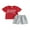 Red, variant on Bagilaanoe 4th of July Clothes for Toddler Baby Boys Short Sleeve Letter Print T-Shirt Tops + Shorts 6M 12M 18M 24M 3T Kids Independence Day Outfits 2pcs Short Pants Set