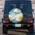thumbnail image 5 of Kll Daisy Flowers Tire Cover,Universal Wheel Tire Cover For Trailer, Rv, Suv, Truck,Camper And Many Vehicle,(17 Inch), 5 of 8