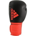 thumbnail image 6 of Adidas Boxing and Kickboxing Gloves - Hybrid 100 - for Men and Women - for Punching, Fitness and Heavy Bags - Black/Red, 16oz, 6 of 7