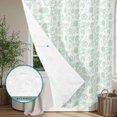 thumbnail image 6 of Green Floral Cute Shower Curtain - Water Repellent Fabric Shower Curtains Washable, Summer Cozy Botanical Decorative Polyester Cloth Bathroom Curtains Modern Bath Decor 72"x84", 6 of 8