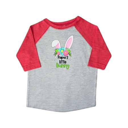 

Inktastic Papa s Little Bunny Cute Easter Bunny Ears Gift Toddler Boy or Toddler Girl T-Shirt