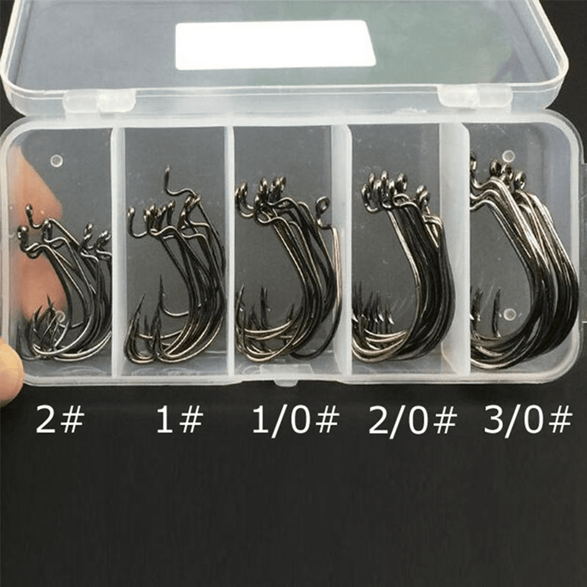 510Pcs Fishing Hooks High Carbon Steel Worm Senko Bait Jig Fish Hooks with Plastic Box