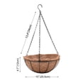 thumbnail image 4 of Macetas colgantes, cesta, macetas colgantes, cadena de alambre redondo, soporte para plantas con revestimiento de fibra de coco, cestas colgantes para riego de jardín, 4 of 5
