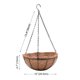 thumbnail image 4 of Macetas colgantes, cesta, macetas colgantes, cadena de alambre redondo, soporte para plantas con revestimiento de fibra de coco, cestas colgantes para riego de jardín, 4 of 5