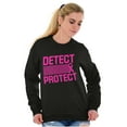 thumbnail image 3 of Breast Cancer Detect & Protect Women Crewneck Sweatshirt Brisco Brands L, 3 of 6