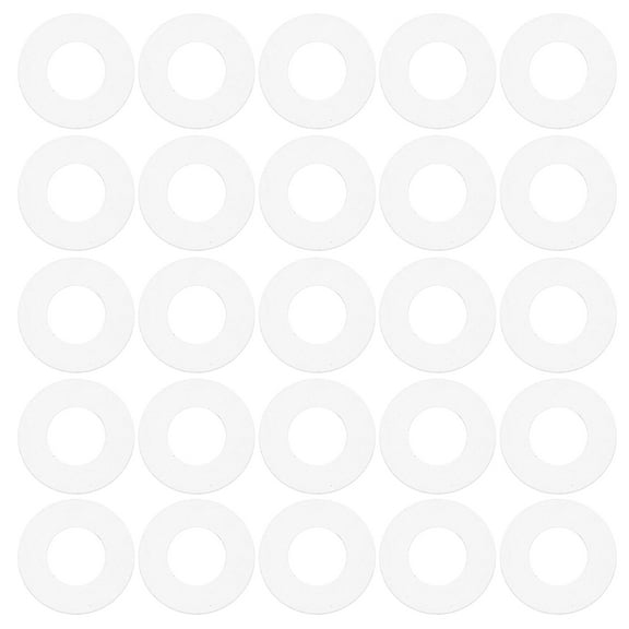 WRISTBIQUE Washers for Bolts White Plastic 100Pcs 0.8X0.8X0.04In