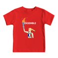 thumbnail image 4 of T-Shirts Garçons Unisexes Mode Été Imprimé Tee Drôle Manches Courtes Col Rond T-Shirt Haut T-Shirts à Manches Courtes Garçon Rouge 10 Ans-11 Ans, 4 of 4