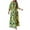 Yellow, variant on jovati Long Sleeve Dress for Women Sexy Fashion Women Casual Print V-Neck High Waist Long Sleeve Long Dress
