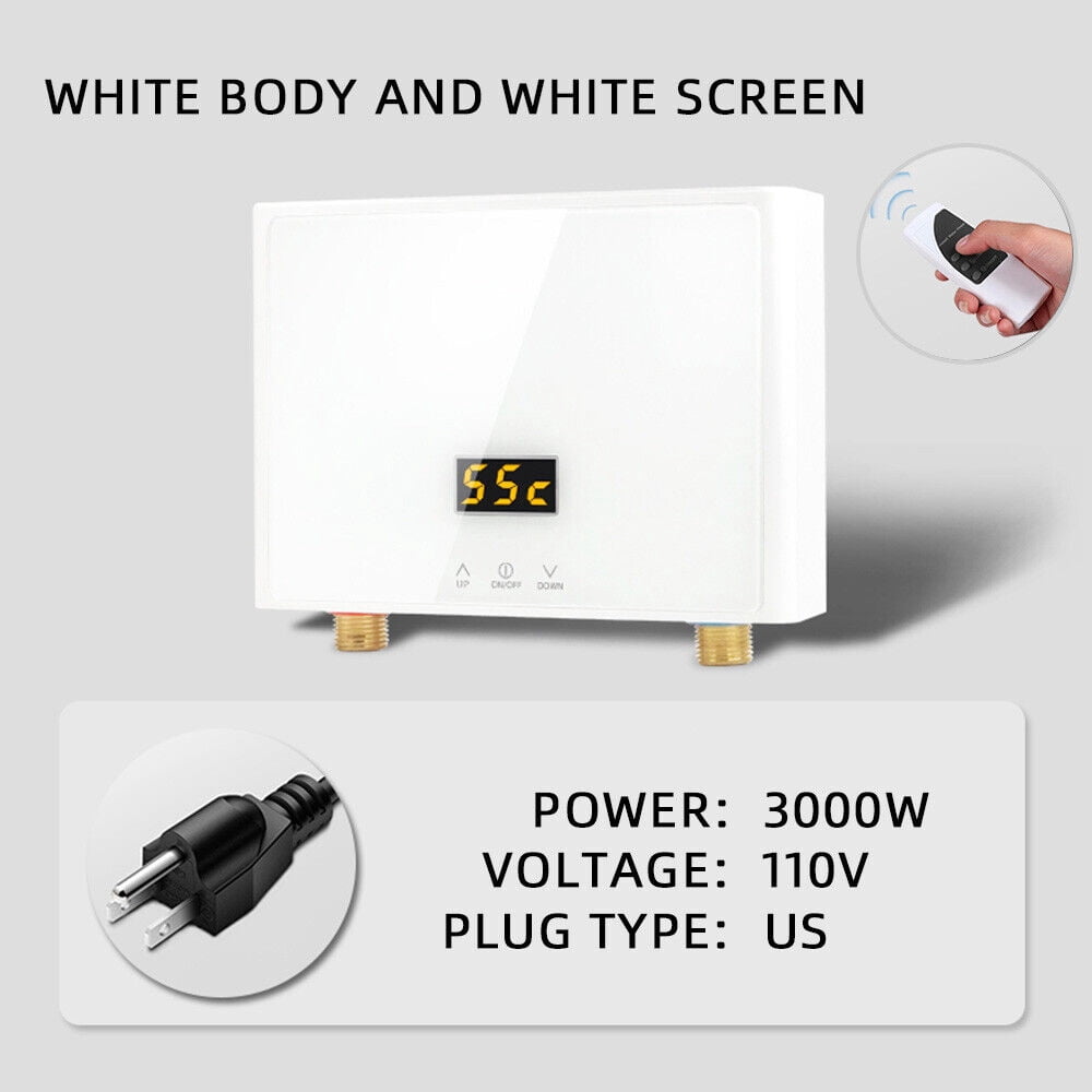 HoLife 3000W 110V Instant Electric Tankless Home Hot Water Heater Whole