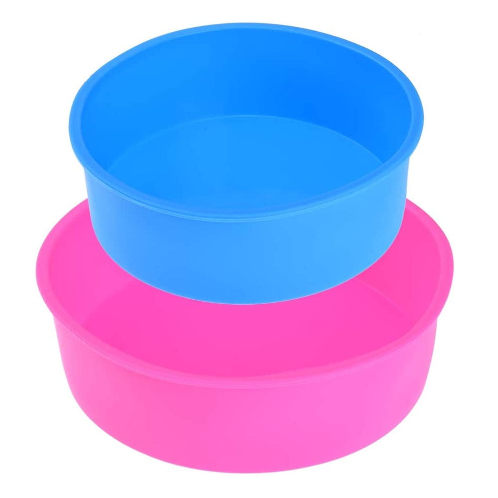 6/8/9'' inch Silicone Round Cake Pan Tins Non-stick Baking Mould Bakeware Tray 