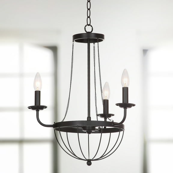 Safavieh Jacques 18-Inch Dia. Adjustable Chandelier, Black