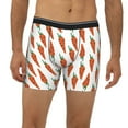thumbnail image 2 of Salouo Carrot Pattern Men's Boxer Briefs, Soft & Breathable Underwear Elastic Waistband Briefs for Men,1-Pack, 2 of 7