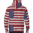 thumbnail image 7 of Sikiie America Flag Glitter Men's Hoodie, Essentials Hoodie, Sweatshirt, Pullover Hooded Sweatshirt for Men-Small, 7 of 7