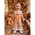 thumbnail image 6 of Loicainy Baby Toddler Girl Halloween Jumpsuit 6 12 18 24 Months 2T 3T 4T Sleeveless Pumpkin Embroidery Overalls Pants Clothes, 6 of 9