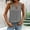 Gray, variant on Women's Plus Size Blouse, Breathable Fashion Buckle Round Neck Sleeveless Summer 2025 Casual Blouse Gray 4XL