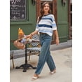 thumbnail image 5 of WIHOLL Women’s Blouses Tops Short Sleeve Knit Crochet Sweater Lightweight Pullover Crewneck for Spring Summer, 5 of 10