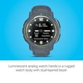 thumbnail image 3 of Garmin Instinct Crossover, Rugged Hybrid Smartwatch, Analog Hands and Digital Display, Blue Granite, 3 of 5