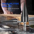 thumbnail image 3 of Amdohai Wood Splitter Drill Bit Firewood Log Splitter Drill Bit Heavy Duty Drill Screw Cone Driver 32mm with Removable Shank, 3 of 7