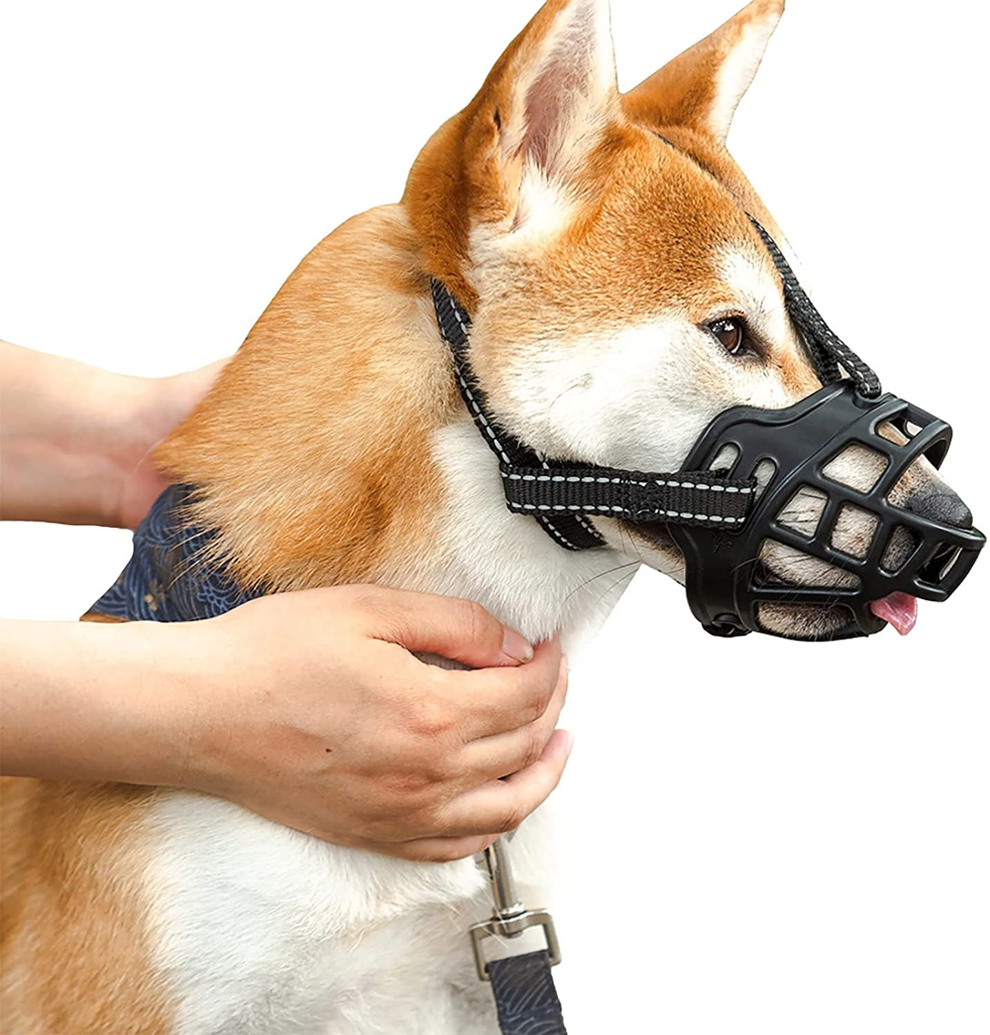 Adjustable Pet Dog No Bite Silicone Basket Muzzle Cage Mouth Mesh Cover 6 Sizes 