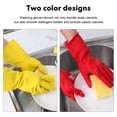 thumbnail image 3 of 4 pares de guantes de limpieza de goma, antideslizantes, reutilizables, guantes para lavar platos de cocina para el hogar, 3 of 5