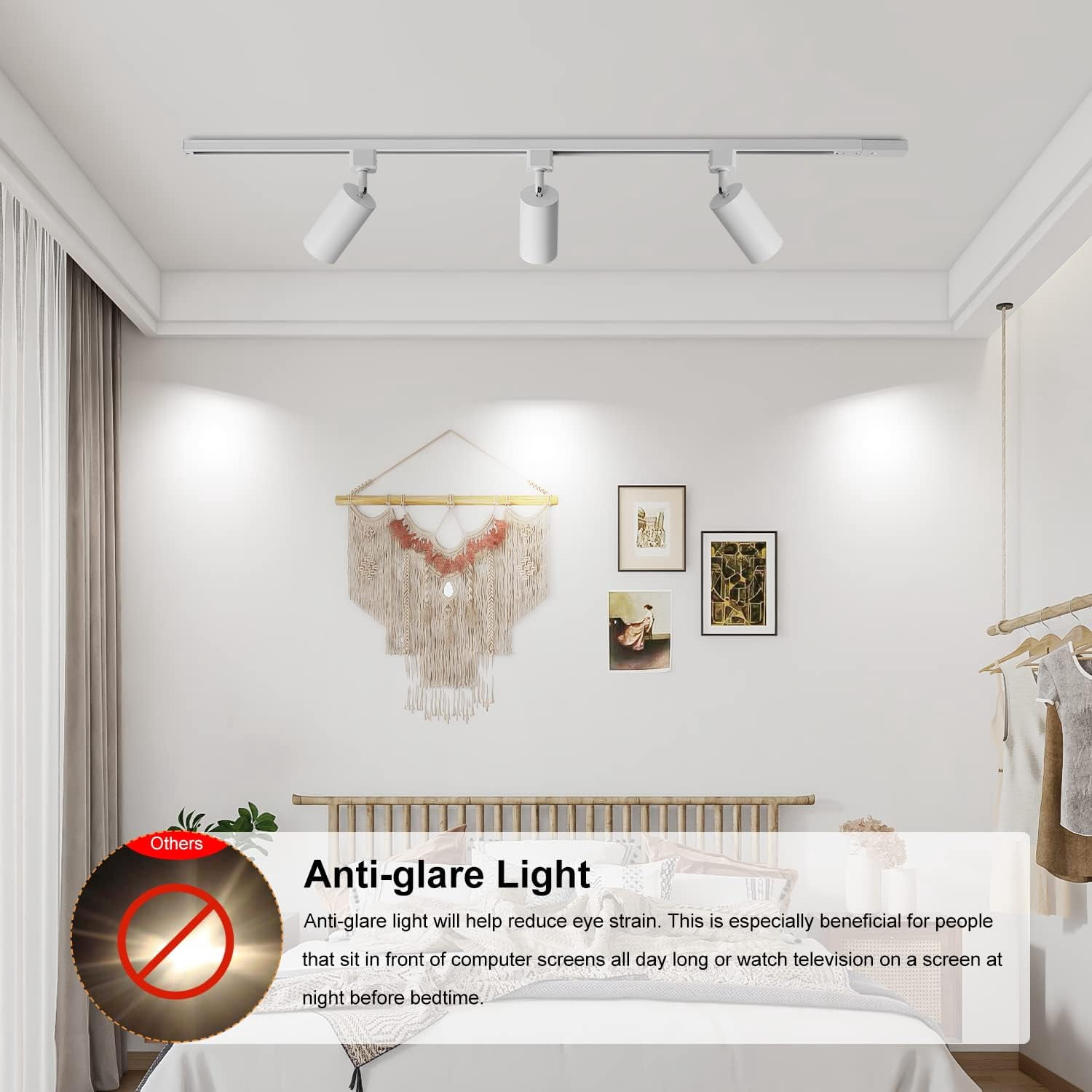 VANoopee 12-Light GU10 LED Track Lighting Kit with 13FT H Type Track Lighting Rail & Floating Canopy Connector, Modern Kitchen Track Lighting Fixtures Ceiling Spotlight, Track Heads White (No Bulbs)