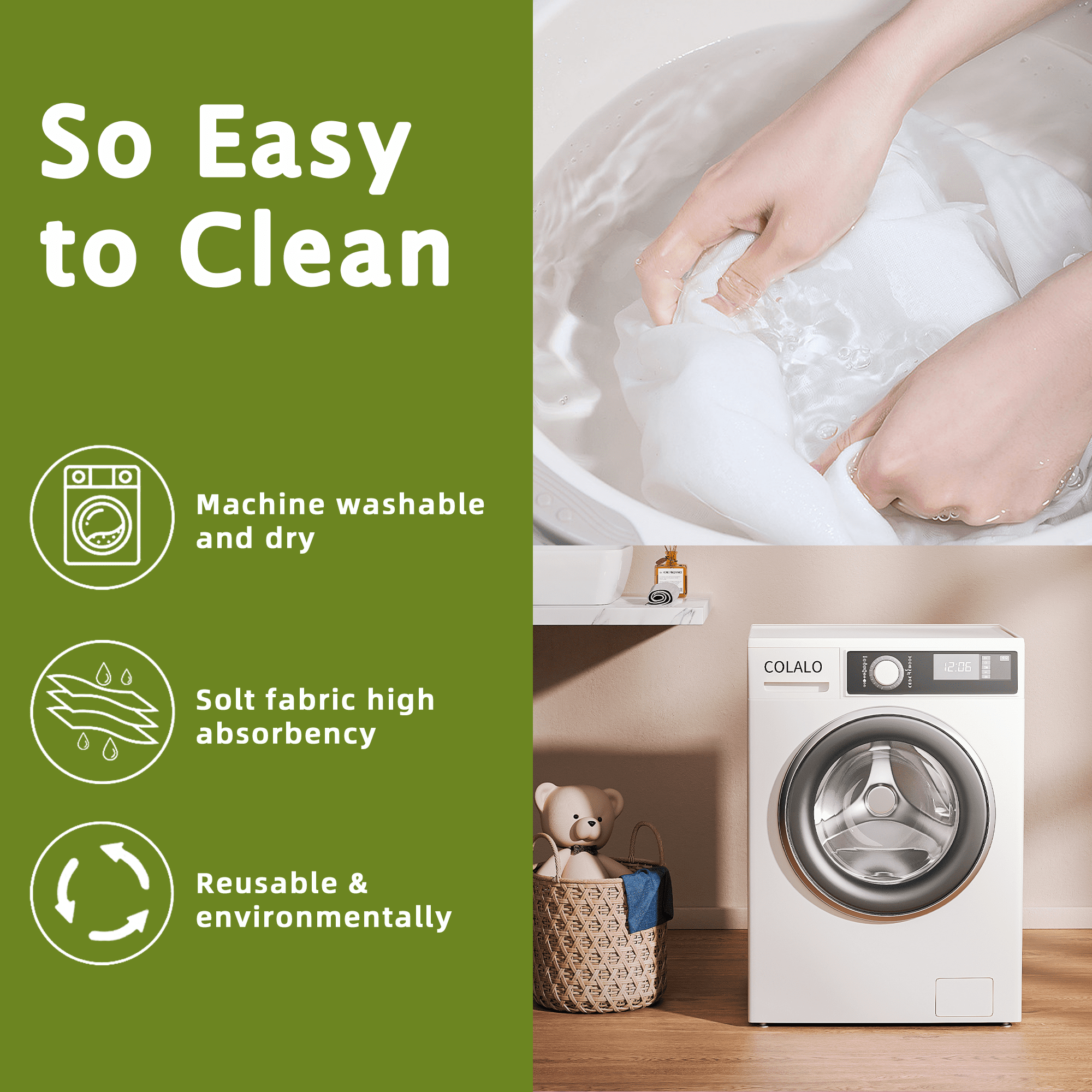 Chloven Reusable Toilet Paper Washable Roll - 48 Pack Cotton Cloth Bidet Towels,Absorbent Rollable Toilet Cloth Wipes,Colored Reusable Tissues for Home Household Cleaning RV Camper