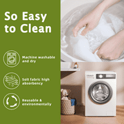 Chloven Reusable Toilet Paper Washable Roll - 48 Pack Cotton Cloth Bidet Towels,Absorbent Rollable Toilet Cloth Wipes,Colored Reusable Tissues for Home Household Cleaning RV Camper