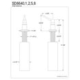 thumbnail image 4 of Kingston Brass SD8648 Elinvar Soap Dispenser, Brushed Nickel, 4 of 4