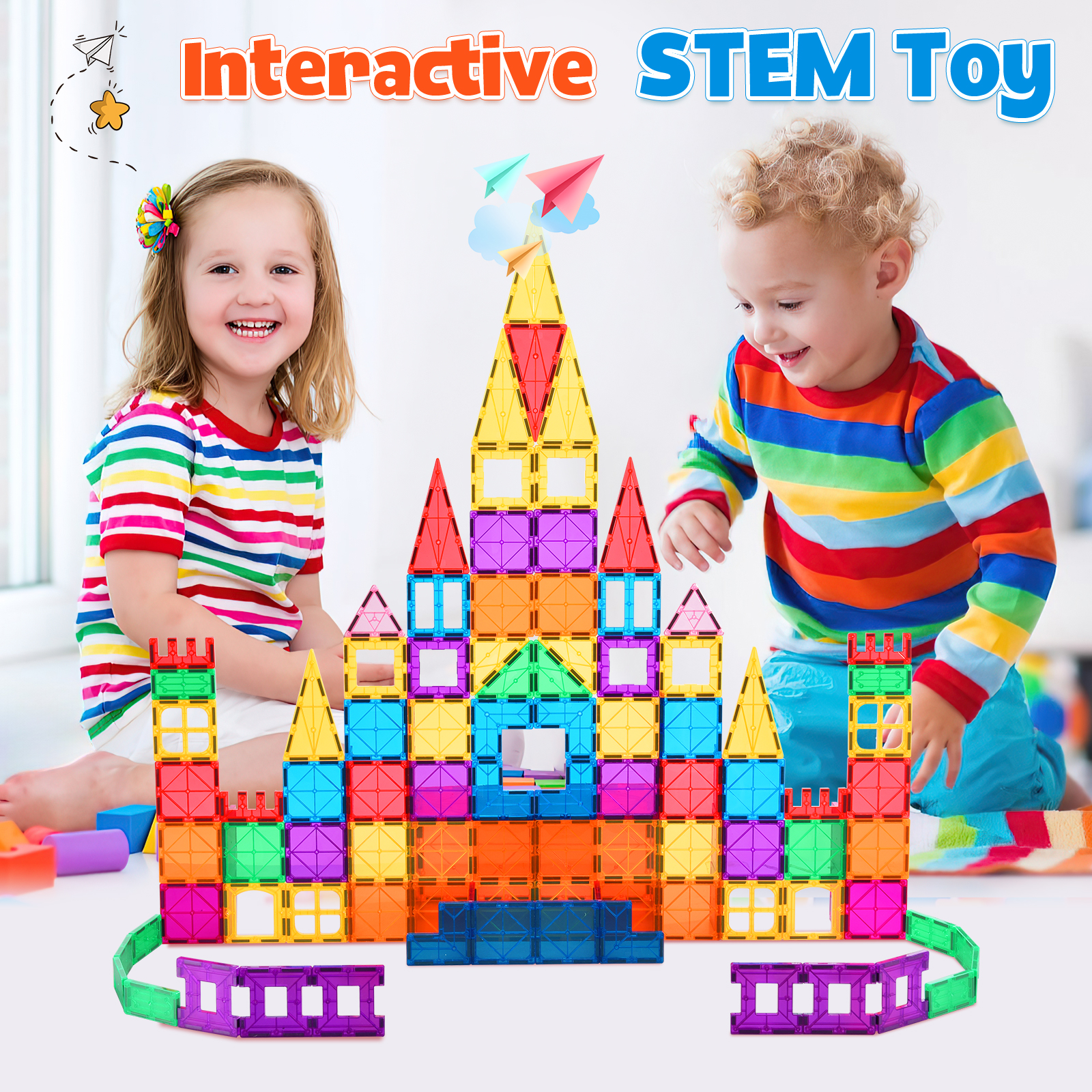 IYHN Magnetic Blocks Building Set, 102 Pieces photo 2