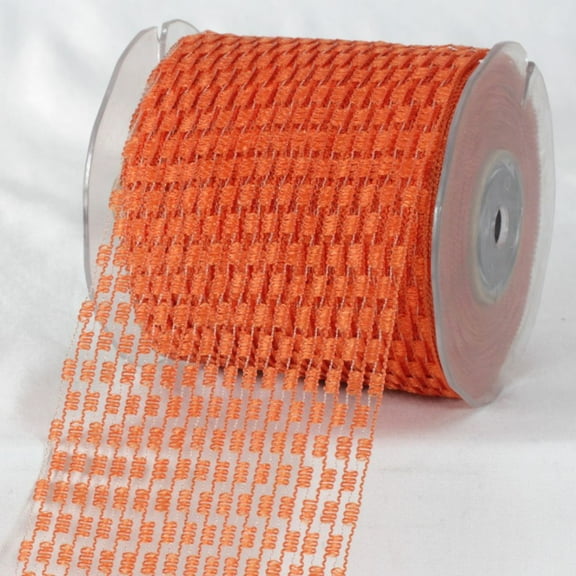 The Ribbon People Orange Stretchglitter Craft Ribbon 4" x 22 Yards