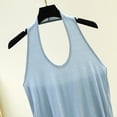 thumbnail image 5 of ClodeEU Women's Solid Color Spaghetti Strap Camisole, Basic Sleeveless Layering Tank Tops Light Blue,Womens Plus XXL, 5 of 5