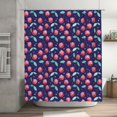 thumbnail image 5 of Rateoe Cool Mirror Cherries Shower Curtain - Fancy Bathroom Shower Curtain Sets - Waterproof Shower Curtain with Hooks with 12 Plastic Hooks 72x72 Inches, 5 of 5