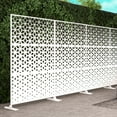 thumbnail image 4 of Lirago Rhomb Decorative Screen White 76"H x 47.2"L x 15.9"W, 4 of 6