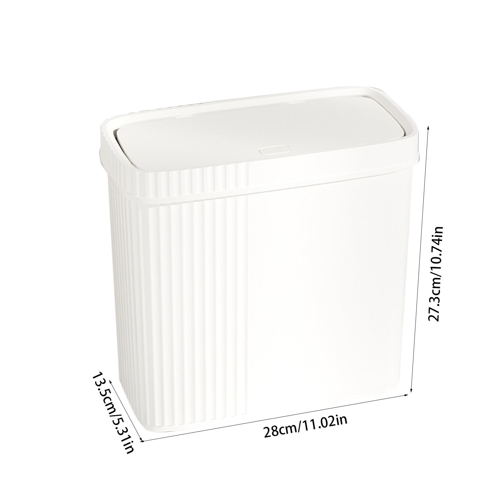 Bathroom Trash Can with Pop-Up Lid, Odor-Locking Garbage Bin – Press Button Open, Leak-Proof, Compact for Toilet Office Bedroom Living Room Small Spaces