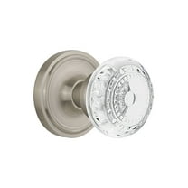 Nostalgic Warehouse Clacme_Prv_234_Nk Vintage Crystal Meadows Privacy Door Knob Set -