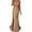 Golden, variant on Joernso Deep V-neck Sleeveless Waist Tight Hip Wrap Bodycon Dress Women Split Fishtail Hem Sequins Evening Party Maxi Dress Wedding Clothing