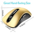 thumbnail image 4 of memzuoix 2.4G Wireless Mouse, 1400 DPI Mobile Optical Cordless Mouse with USB Receiver, Portable Computer Mice Wireless Mouse for Laptop, PC, Desktop, MacBook, 5 Buttons (Gold), 4 of 10