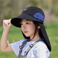 thumbnail image 2 of Bobifish Boys Hat Neck Flap Sun Protection Bucket Hats Adjustable Chin Strap Kids Hiking Camping Outdoor Sports Headwear, 2 of 4