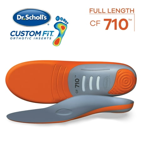 Dr. Scholl's Custom Fit 710 Orthotics Full Length Inserts for Foot Knee & Low Back Pain Relief, 1 Pair